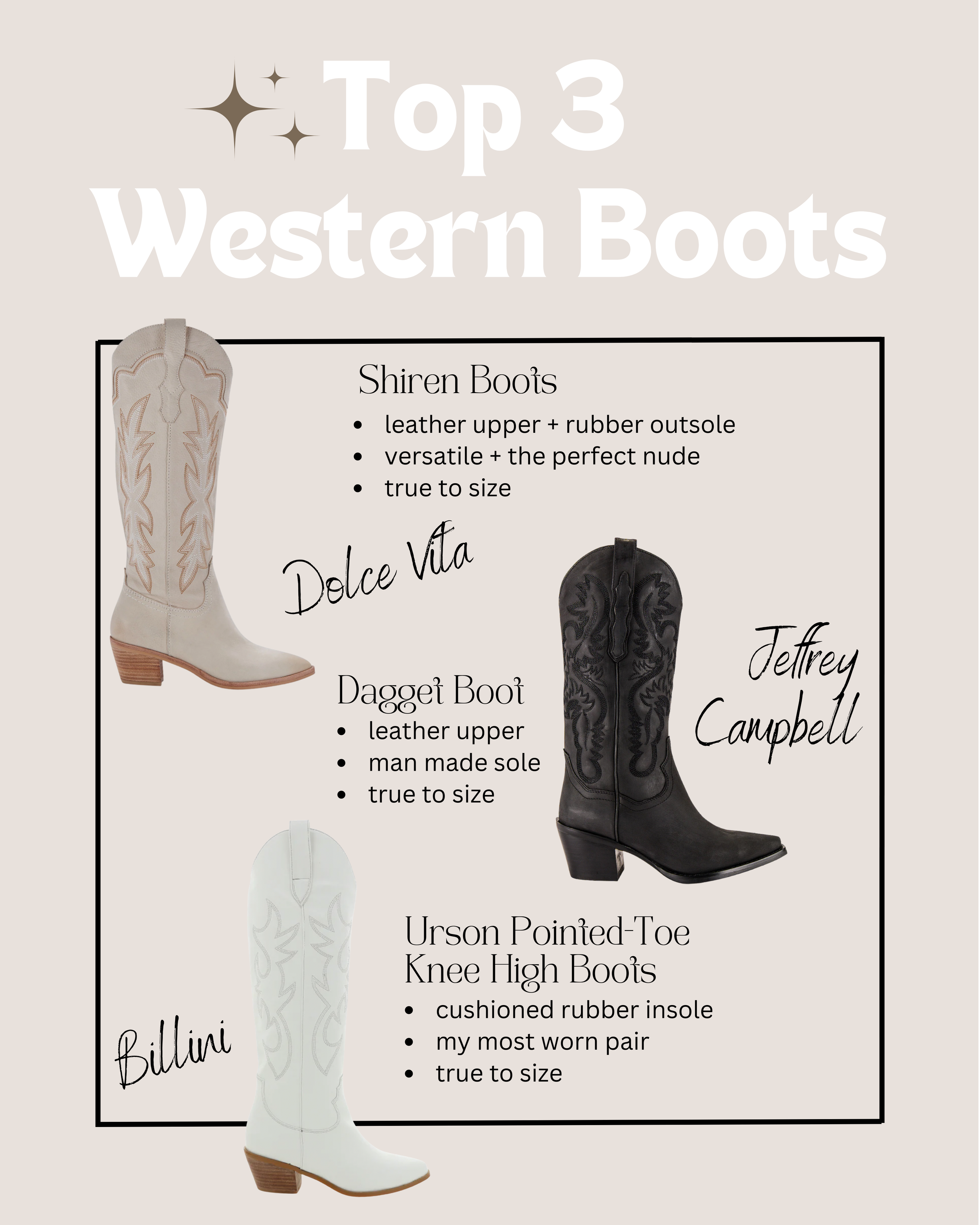 My Top 3 Western Boots Madeline Bajczyk
